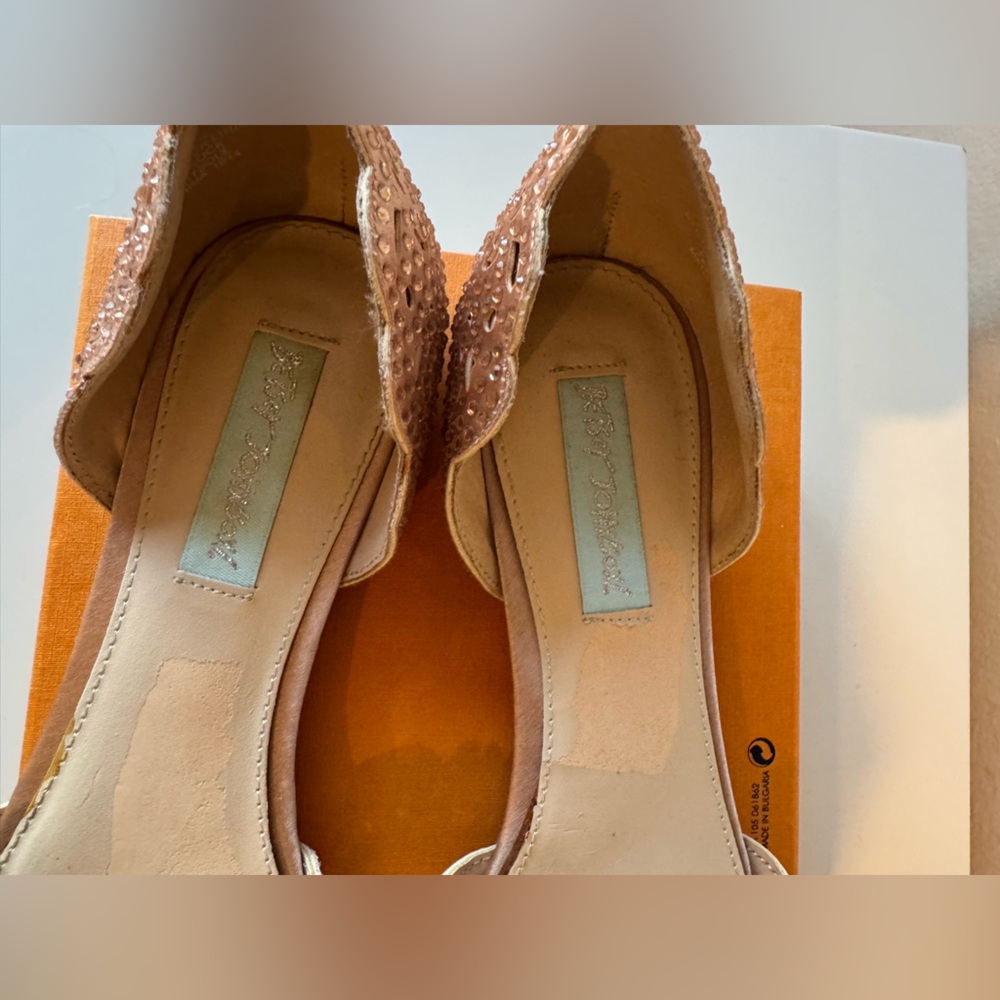 Betsy Johnson Rhinestone Metallic Flats - Picture 8 of 11